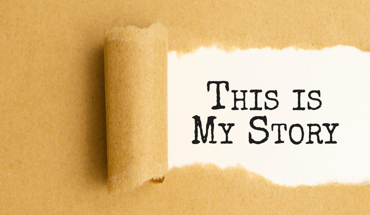 This is my story text on torn paper. Business concept. High quality photo